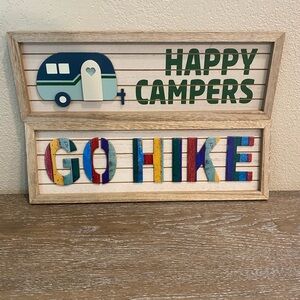 Target Bullseyes Happy Campers Wall Decor two signs